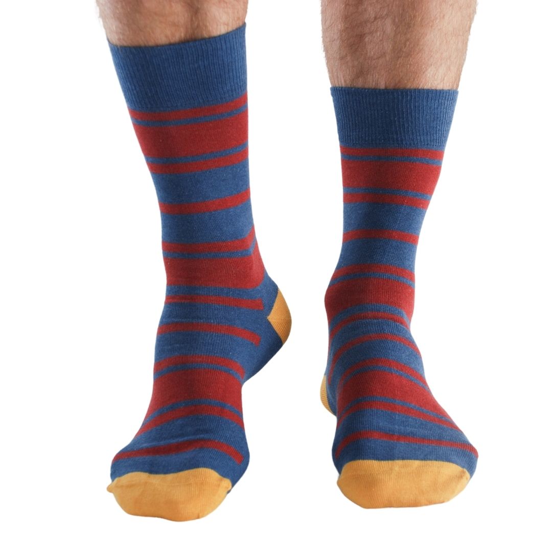 Multi stripe 2 pairs Bamboo Socks