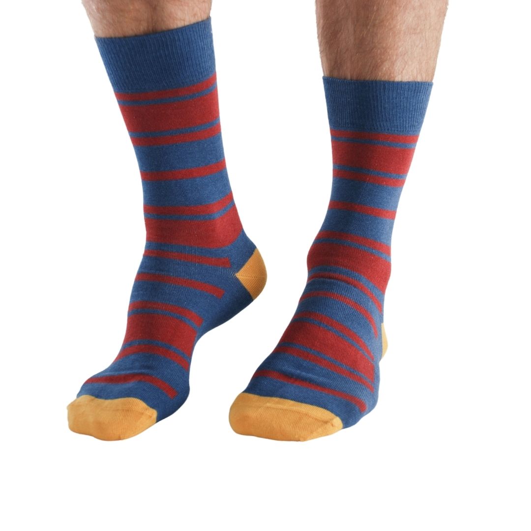 Multi stripe 2 pairs Bamboo Socks