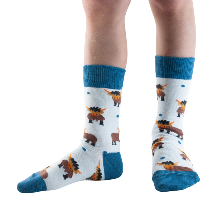 Children's Bamboo Highland Cow Socks