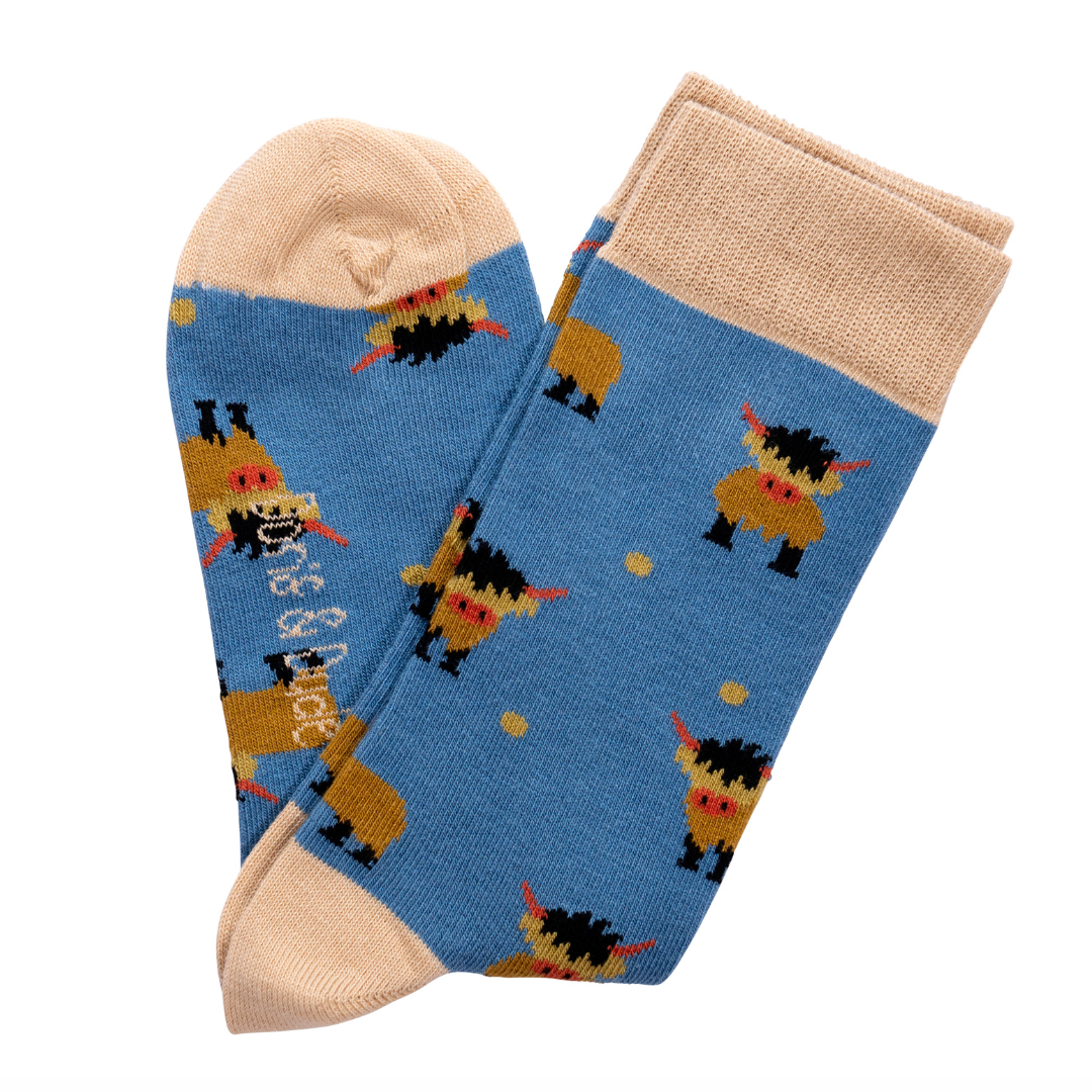 Highland Cow Bamboo Socks