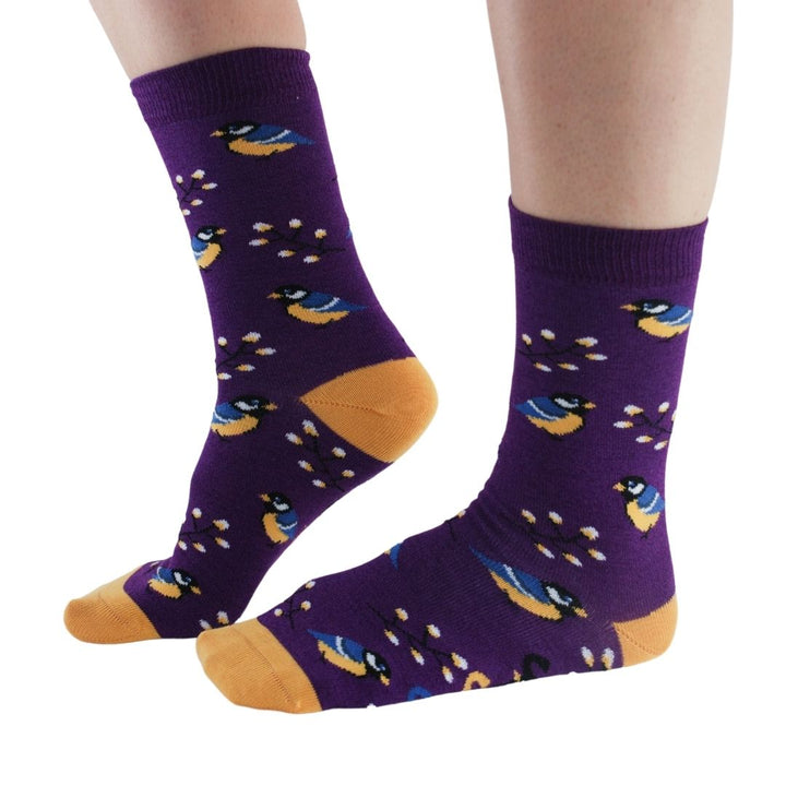 Garden Birds 4 pairs Bamboo Socks