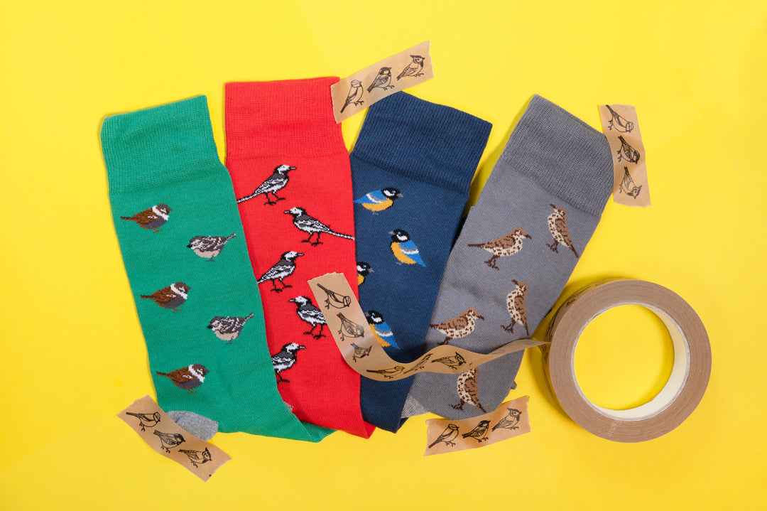 Garden Birds 4 pairs Bamboo Socks