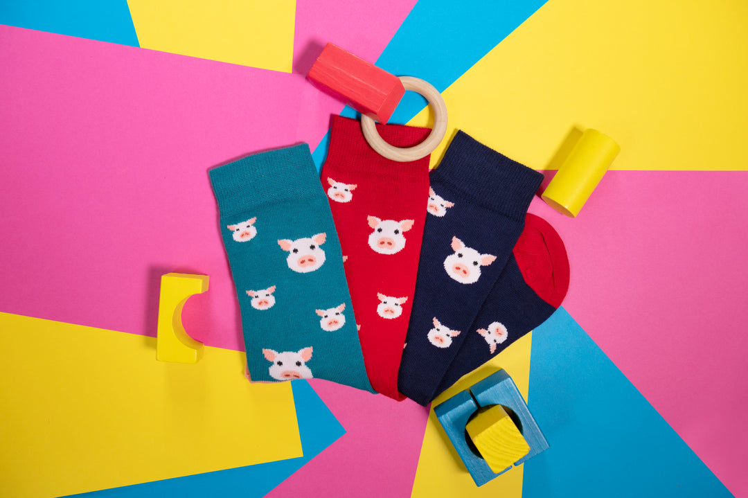 Pigs 3 pairs Bamboo Socks